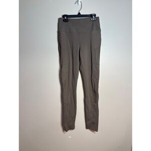Athleta Delancey Moto Tight Leggings Taupe XS‎ Zipper Ankle Pockets